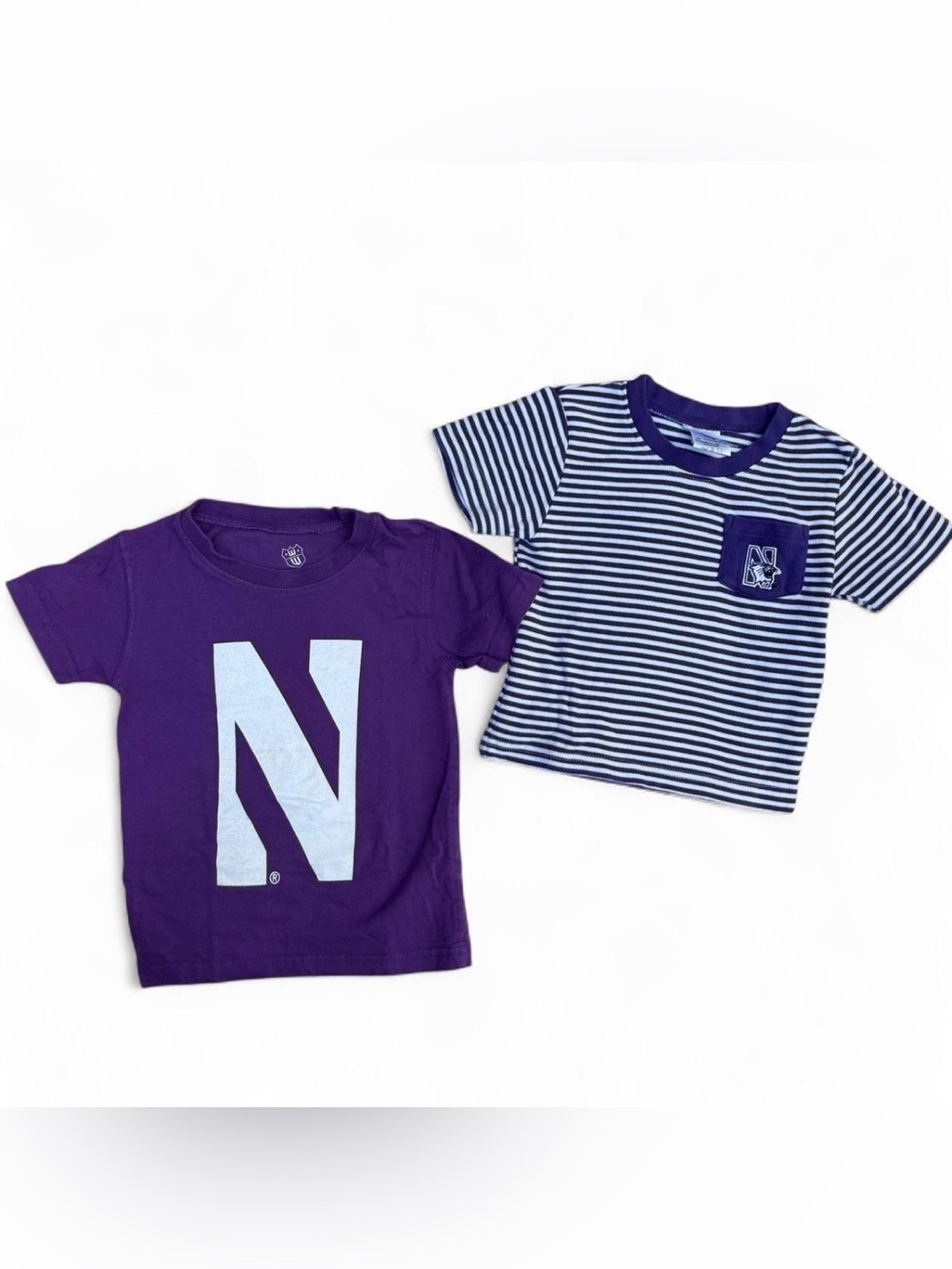 Kids Northwestern University Purple Pride Graphic Tee and Striped Pocket Tee Set